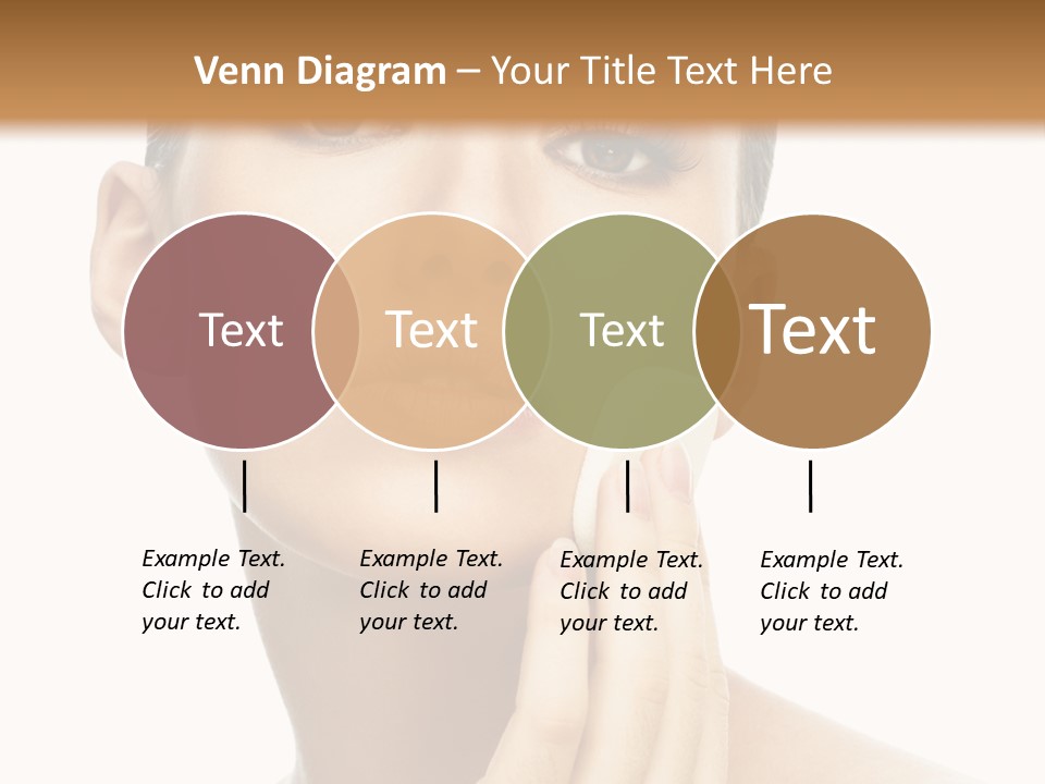 Beauty Closeup Caucasian PowerPoint Template