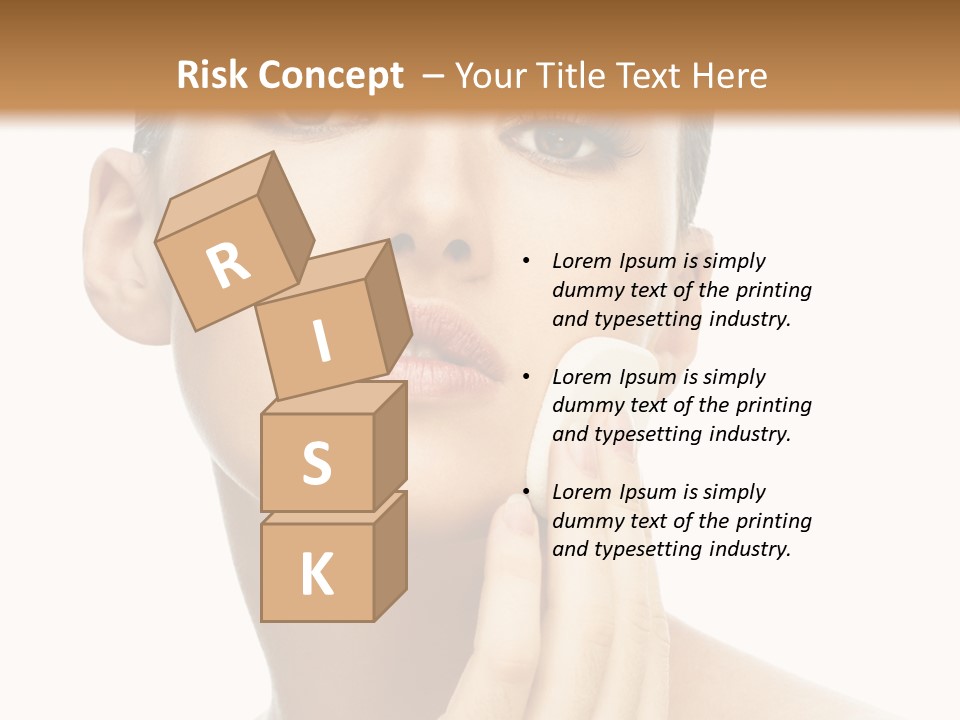 Beauty Closeup Caucasian PowerPoint Template