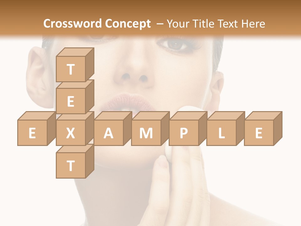 Beauty Closeup Caucasian PowerPoint Template