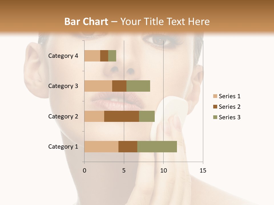 Beauty Closeup Caucasian PowerPoint Template