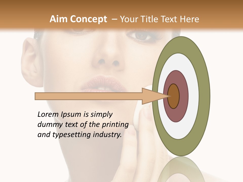 Beauty Closeup Caucasian PowerPoint Template