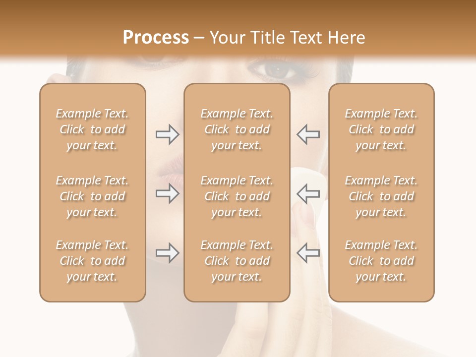 Beauty Closeup Caucasian PowerPoint Template