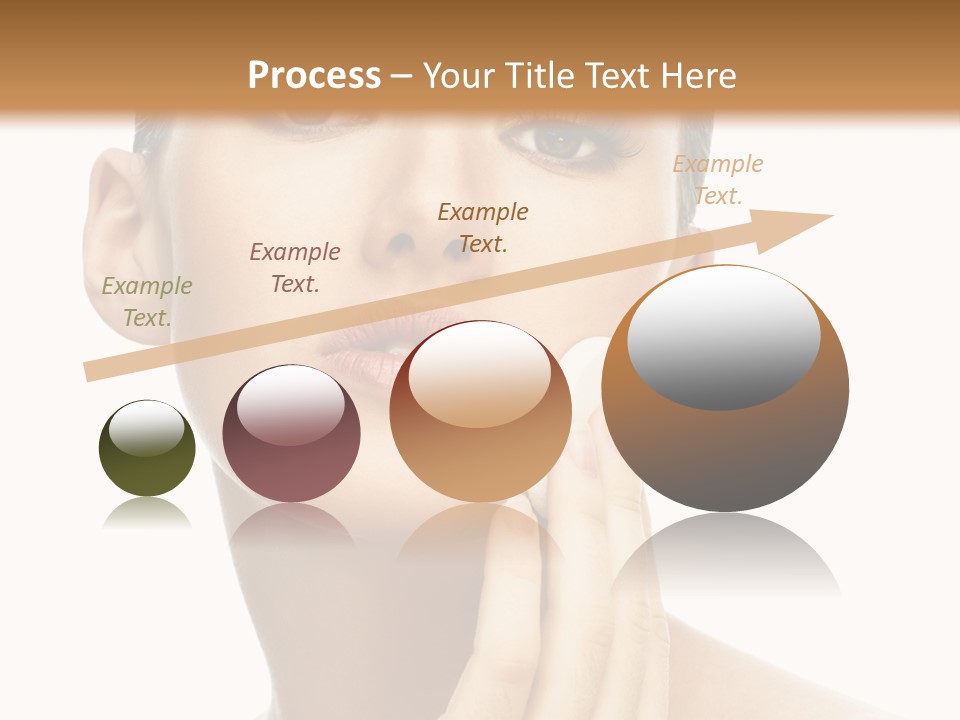 Beauty Closeup Caucasian PowerPoint Template