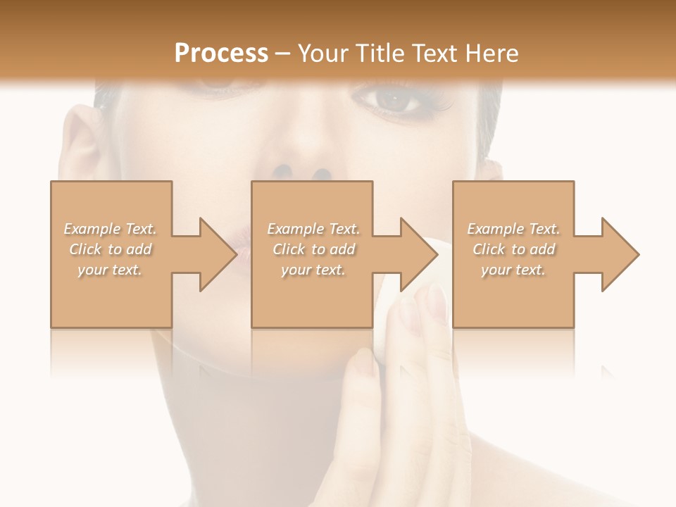 Beauty Closeup Caucasian PowerPoint Template