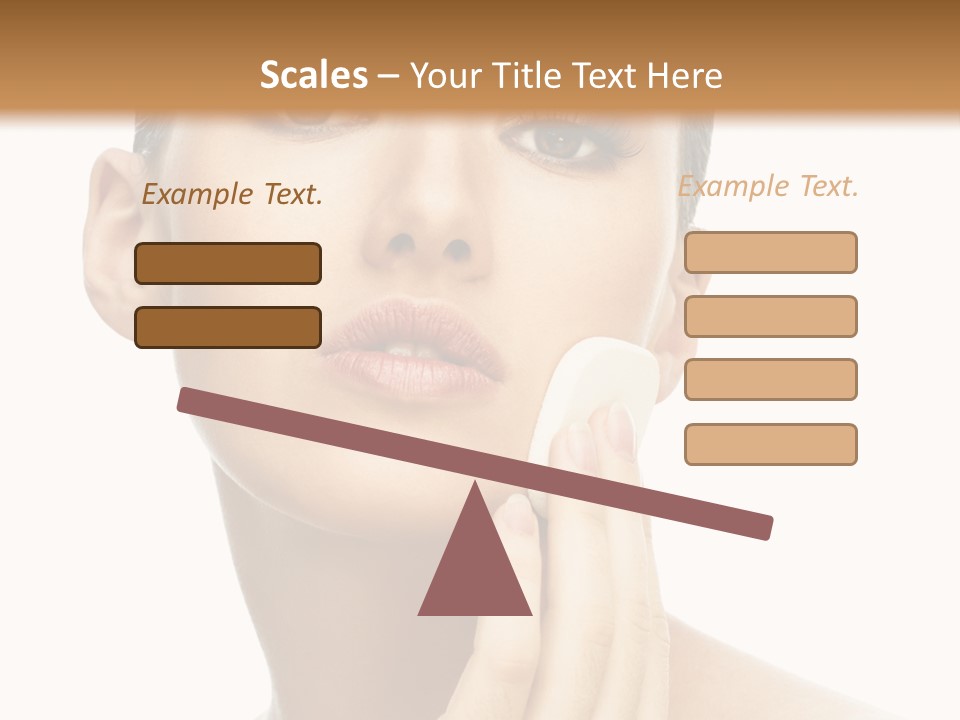 Beauty Closeup Caucasian PowerPoint Template