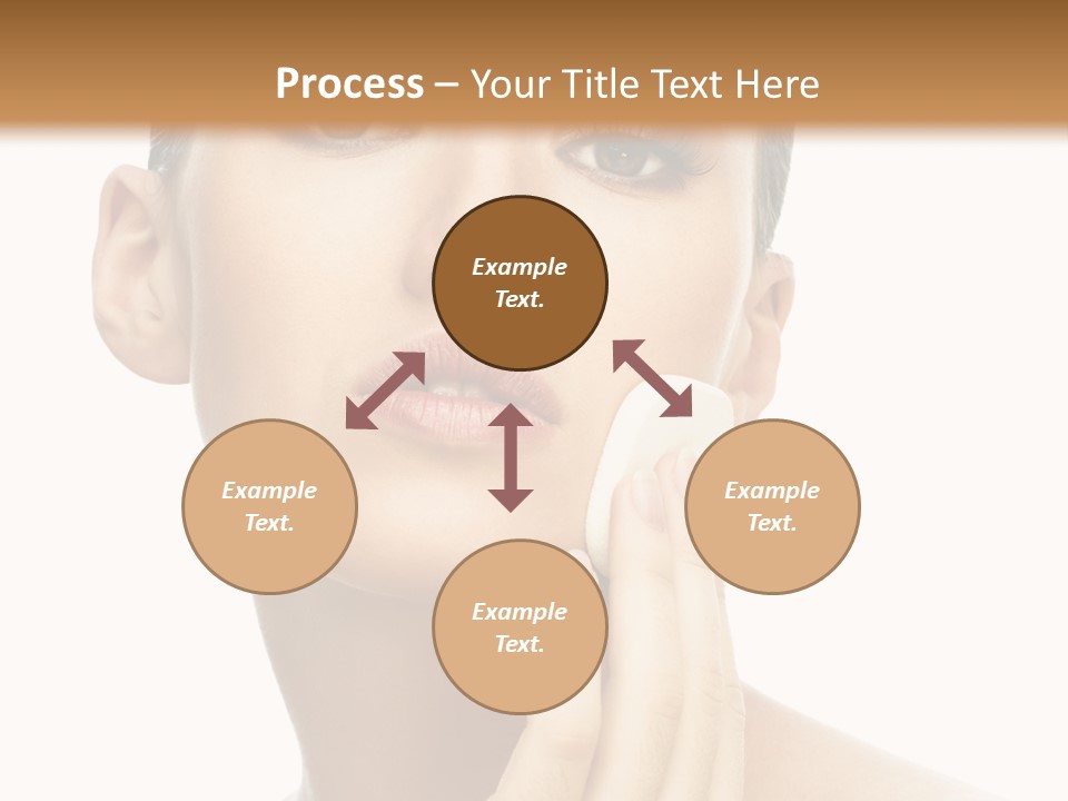 Beauty Closeup Caucasian PowerPoint Template