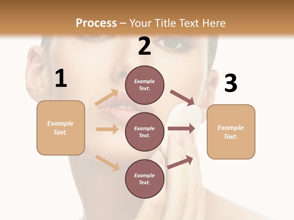Beauty Closeup Caucasian PowerPoint Template