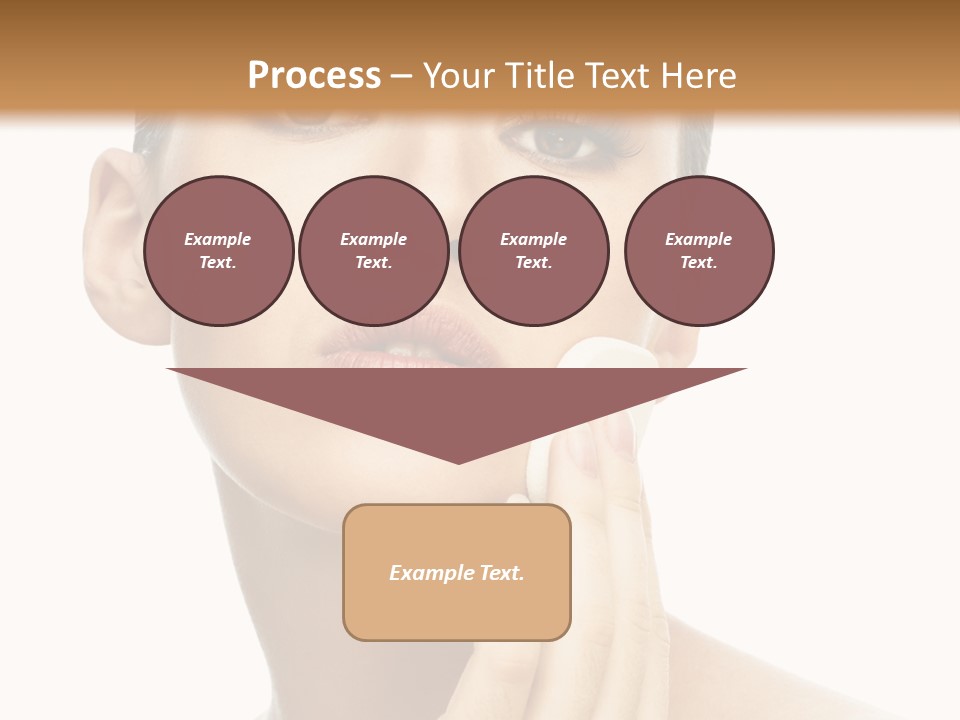 Beauty Closeup Caucasian PowerPoint Template