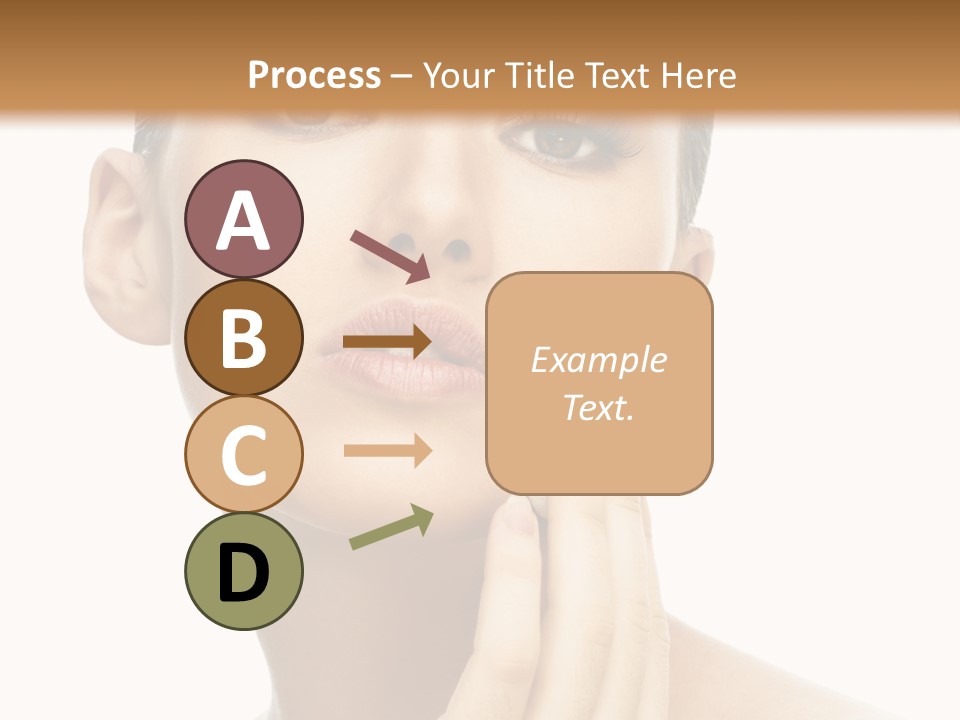 Beauty Closeup Caucasian PowerPoint Template