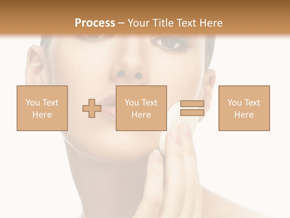 Beauty Closeup Caucasian PowerPoint Template