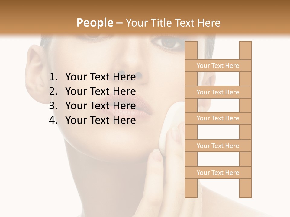 Beauty Closeup Caucasian PowerPoint Template