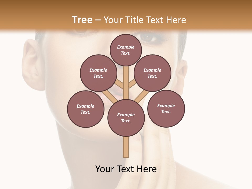 Beauty Closeup Caucasian PowerPoint Template