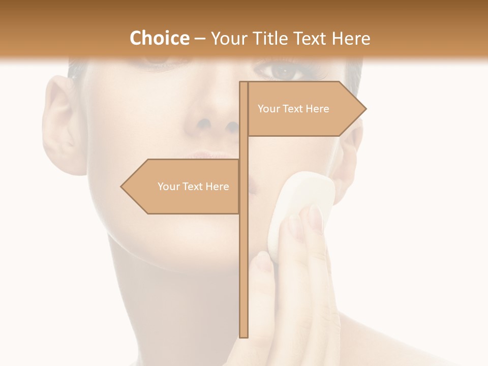 Beauty Closeup Caucasian PowerPoint Template