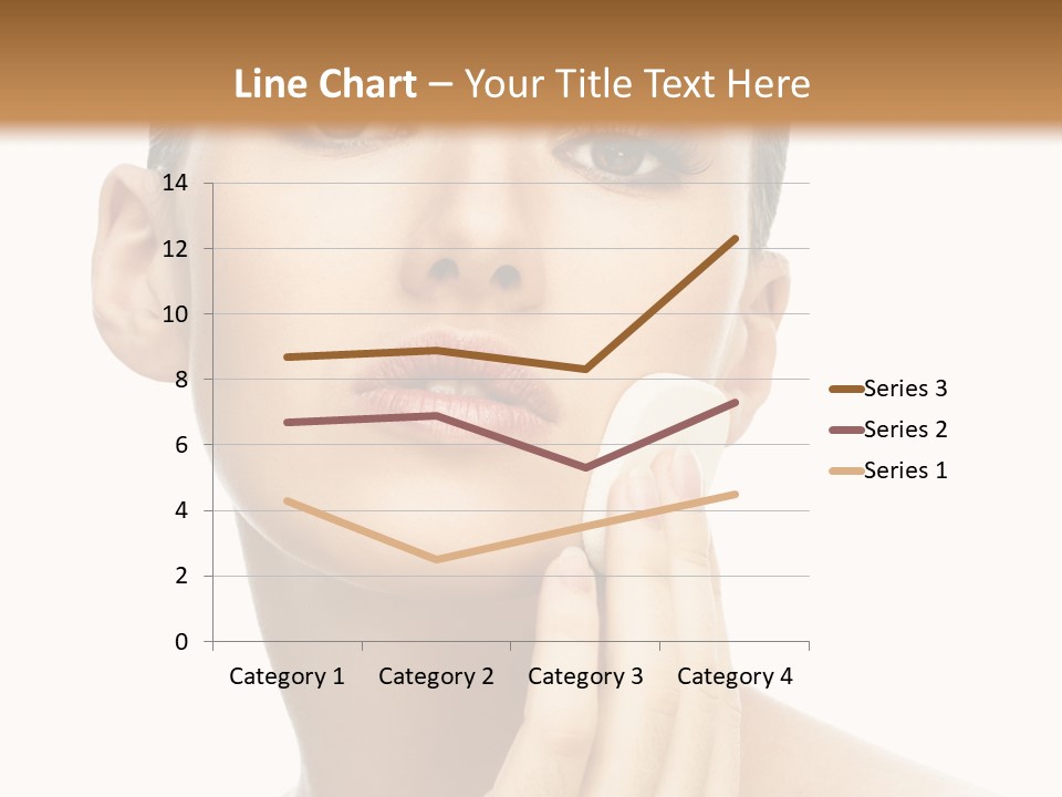 Beauty Closeup Caucasian PowerPoint Template