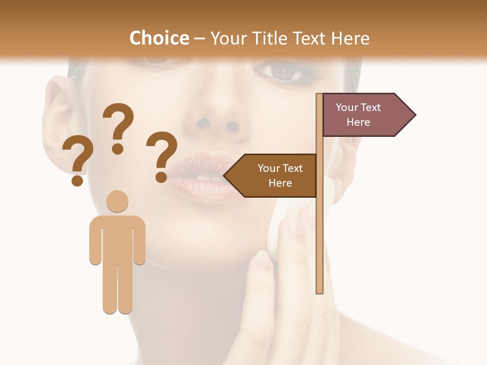 Beauty Closeup Caucasian PowerPoint Template