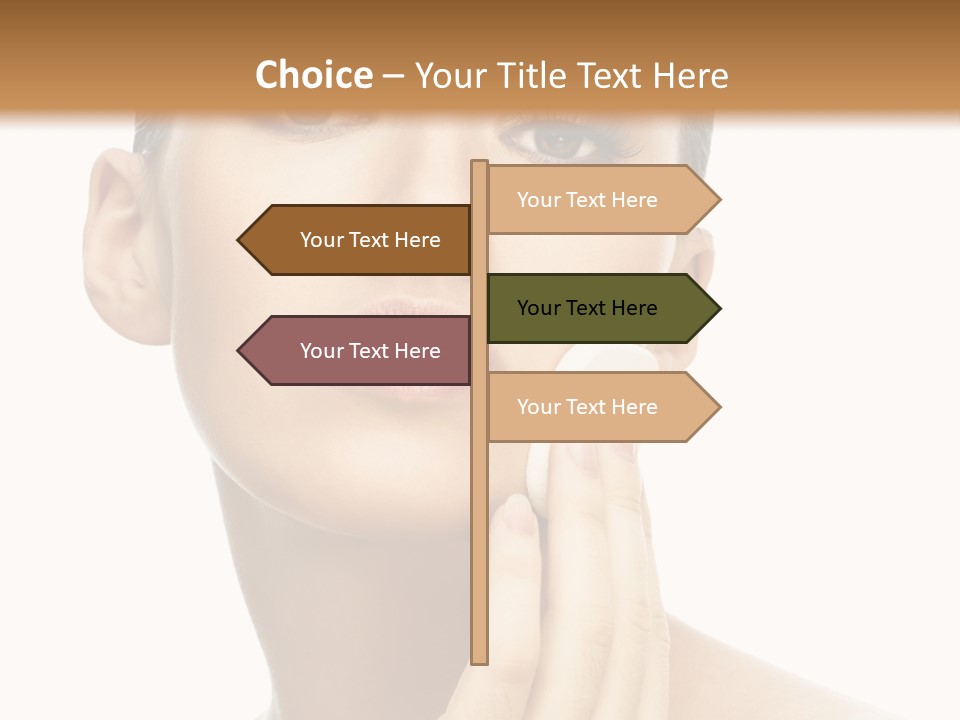 Beauty Closeup Caucasian PowerPoint Template