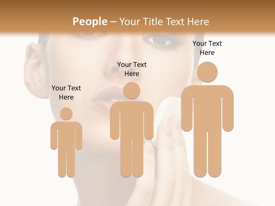 Beauty Closeup Caucasian PowerPoint Template