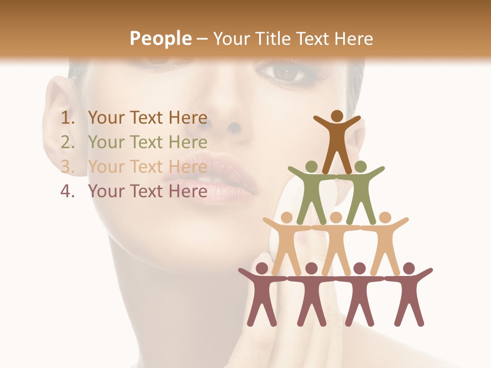 Beauty Closeup Caucasian PowerPoint Template