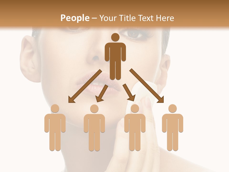 Beauty Closeup Caucasian PowerPoint Template