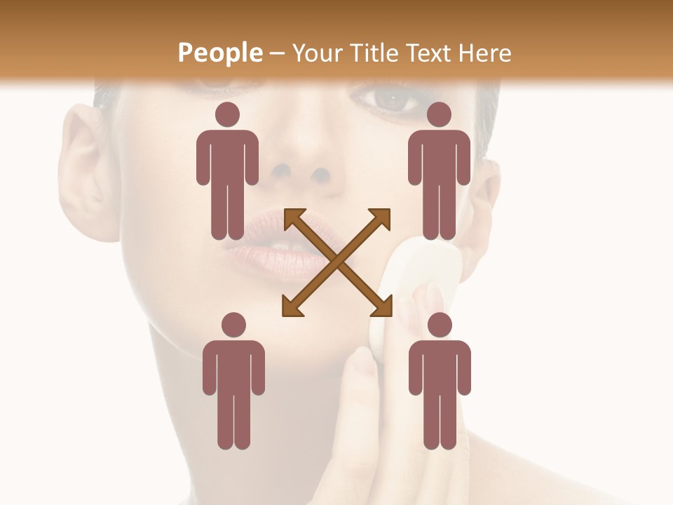 Beauty Closeup Caucasian PowerPoint Template