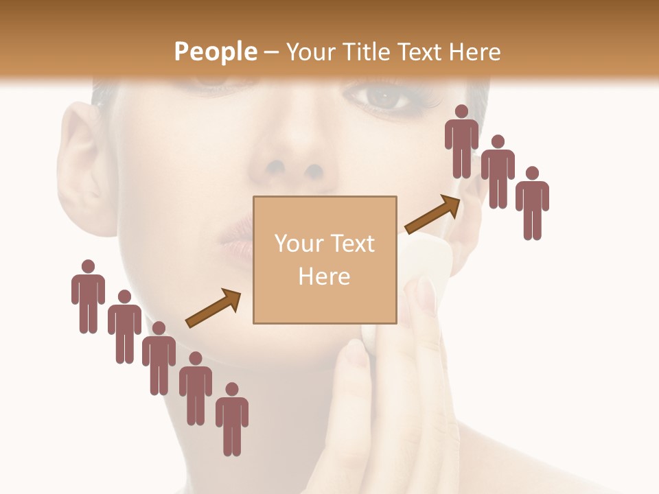 Beauty Closeup Caucasian PowerPoint Template