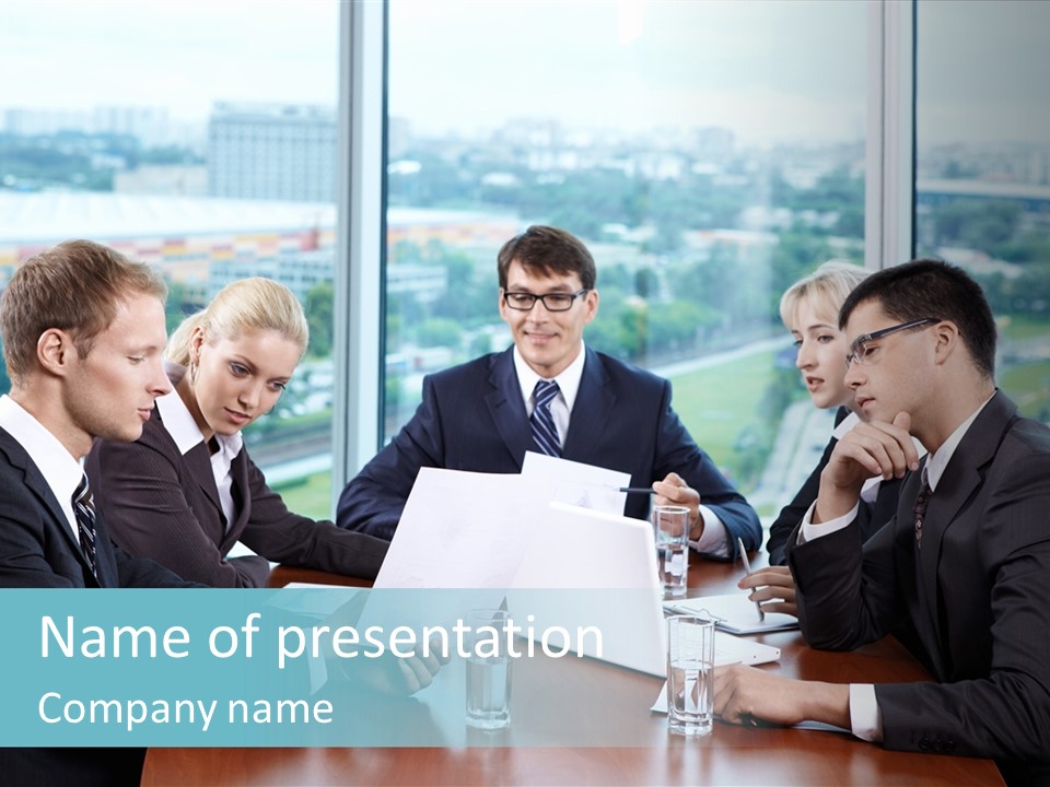 Caucasian Partnership Female PowerPoint Template