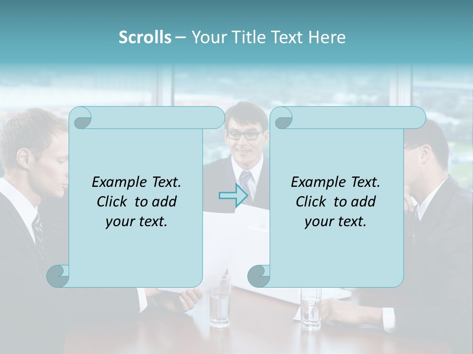 Caucasian Partnership Female PowerPoint Template