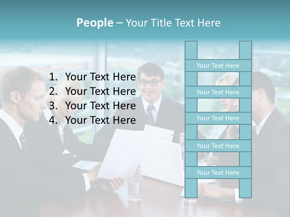 Caucasian Partnership Female PowerPoint Template