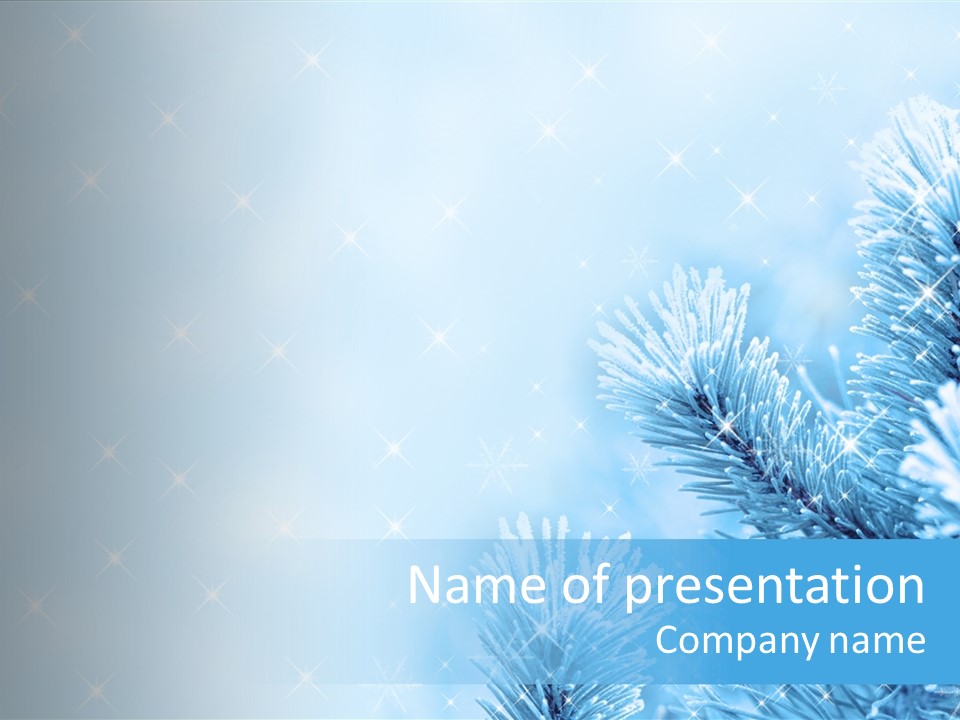 Snow Natural Twig PowerPoint Template