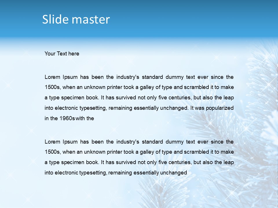 Snow Natural Twig PowerPoint Template