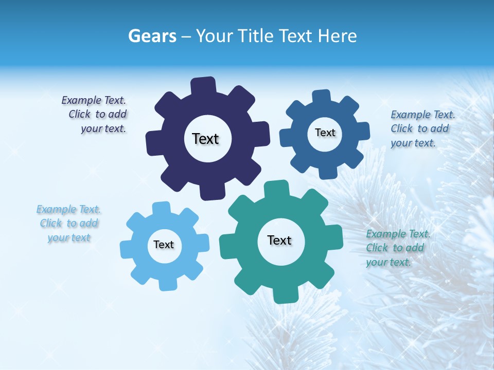 Snow Natural Twig PowerPoint Template