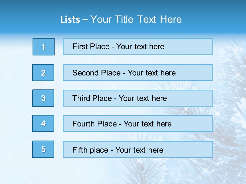 Snow Natural Twig PowerPoint Template
