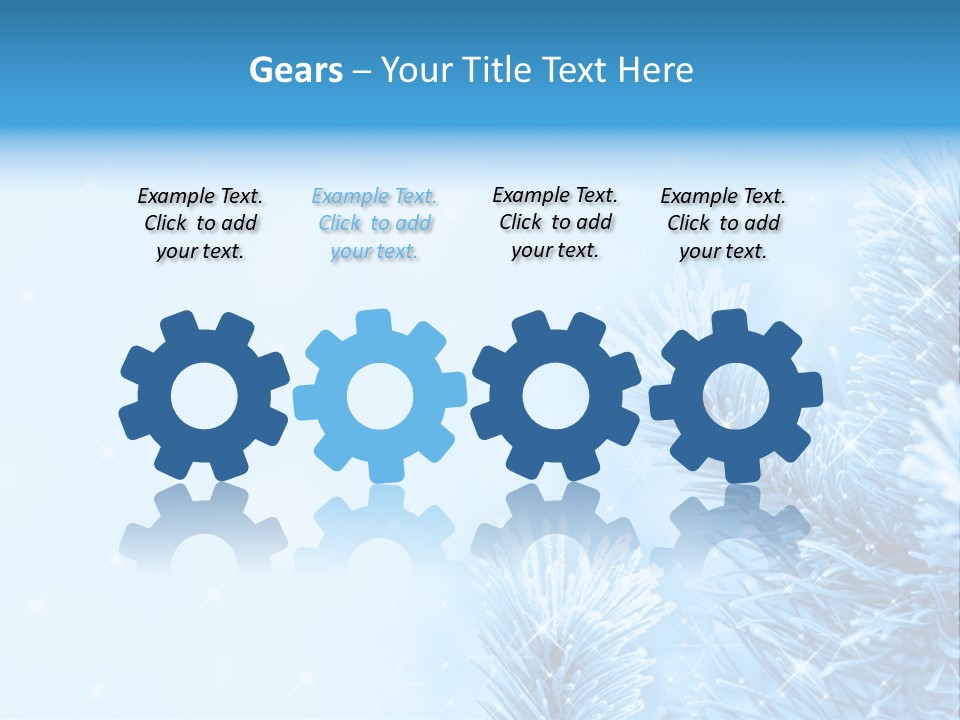 Snow Natural Twig PowerPoint Template