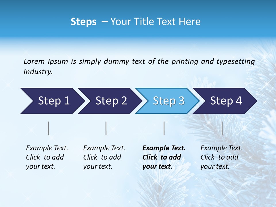 Snow Natural Twig PowerPoint Template