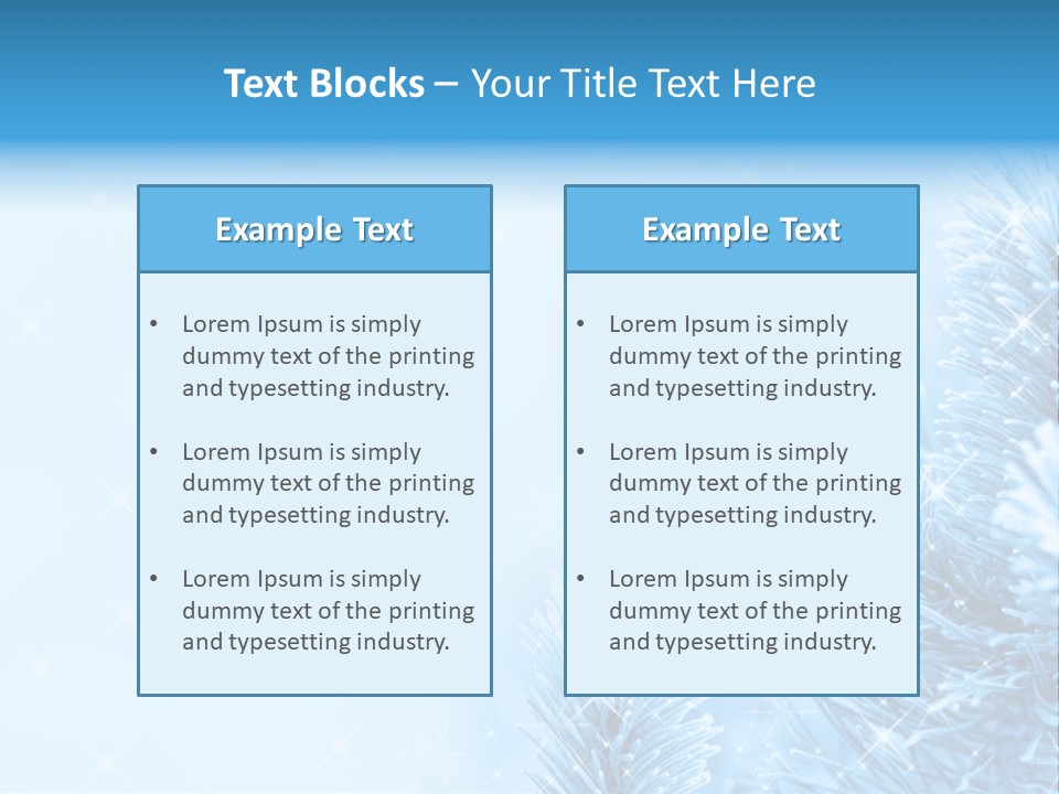 Snow Natural Twig PowerPoint Template