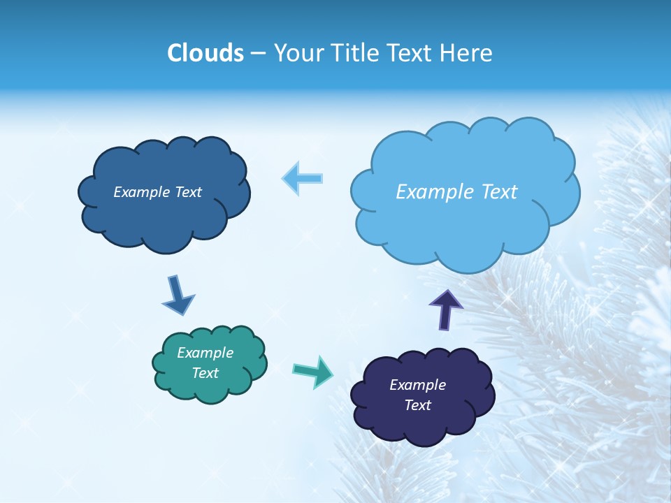 Snow Natural Twig PowerPoint Template