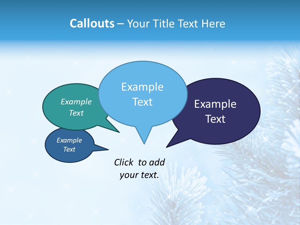 Snow Natural Twig PowerPoint Template