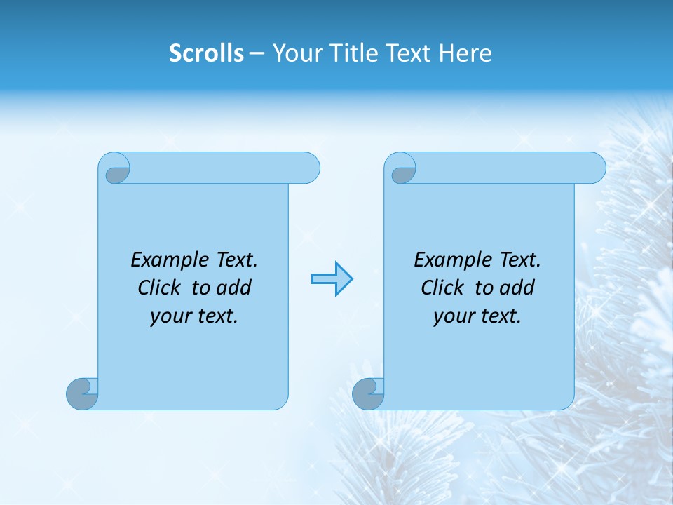 Snow Natural Twig PowerPoint Template