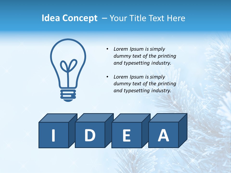 Snow Natural Twig PowerPoint Template