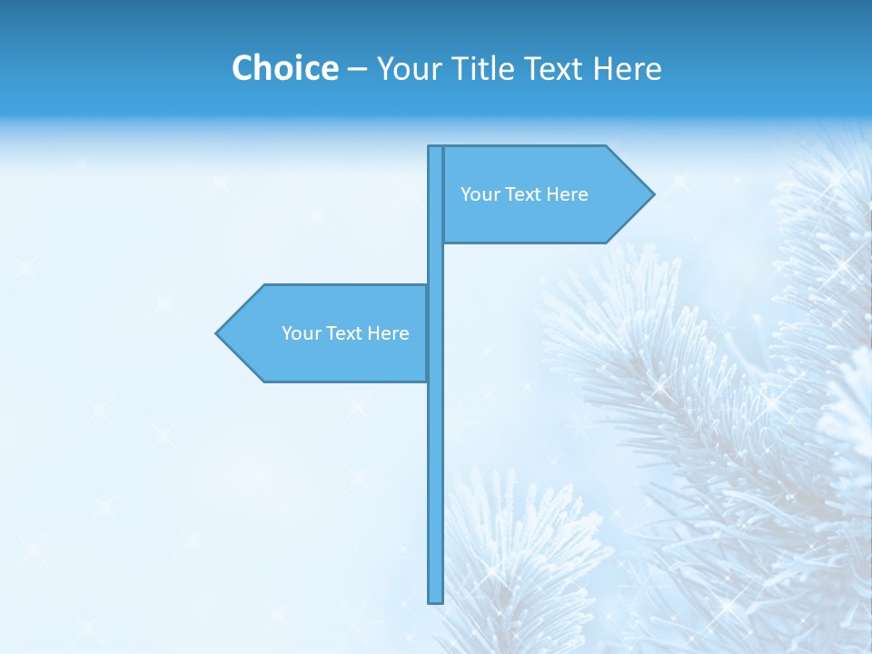 Snow Natural Twig PowerPoint Template