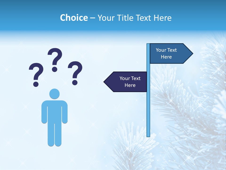 Snow Natural Twig PowerPoint Template