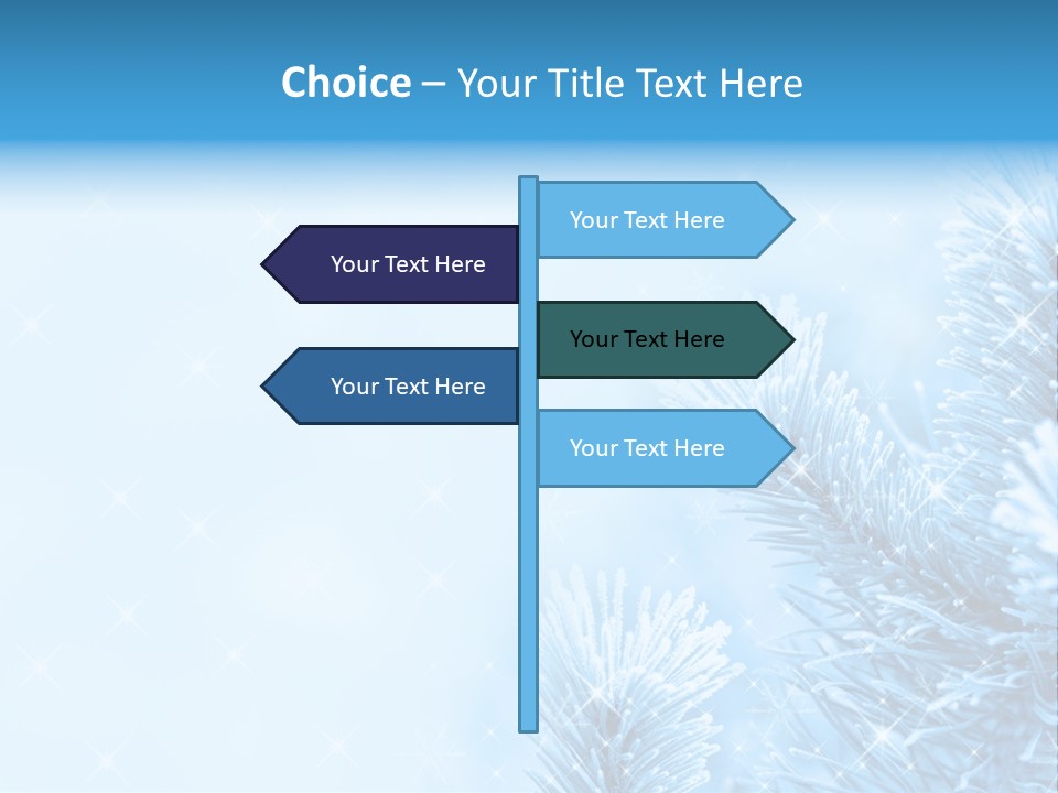 Snow Natural Twig PowerPoint Template