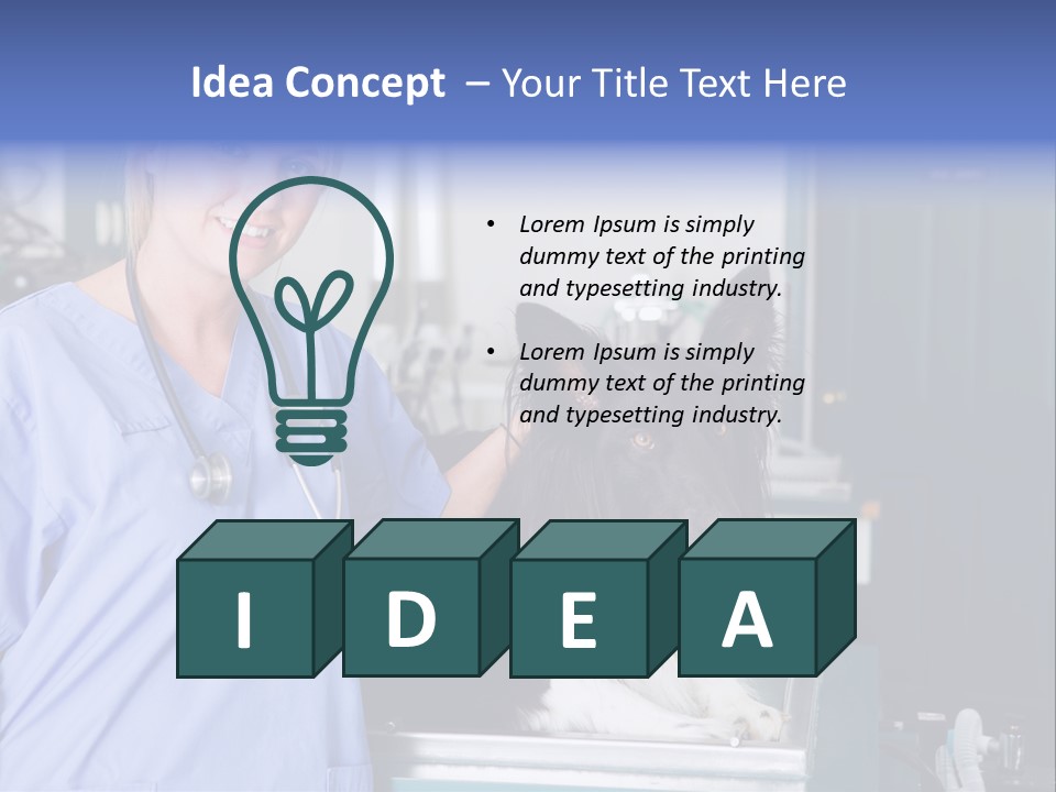 Lady Veterinarian Patient PowerPoint Template