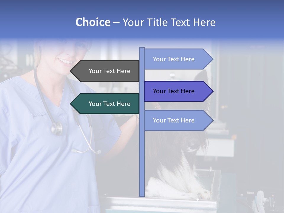 Lady Veterinarian Patient PowerPoint Template