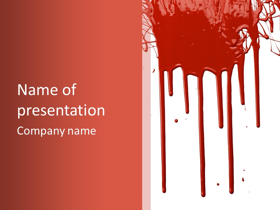 Blotch Drops Spill PowerPoint Template