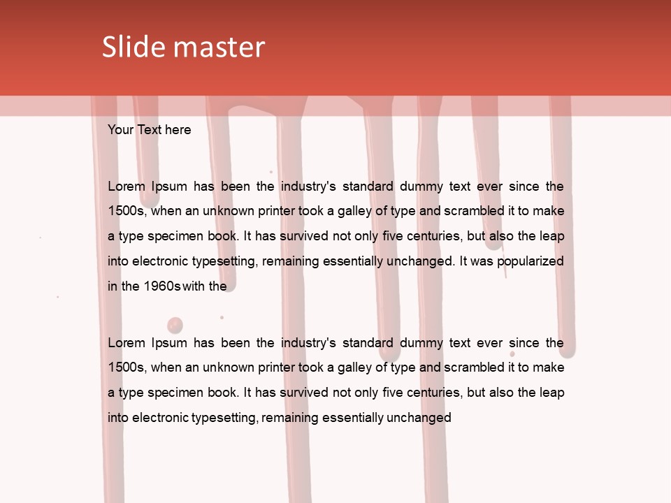 Blotch Drops Spill PowerPoint Template