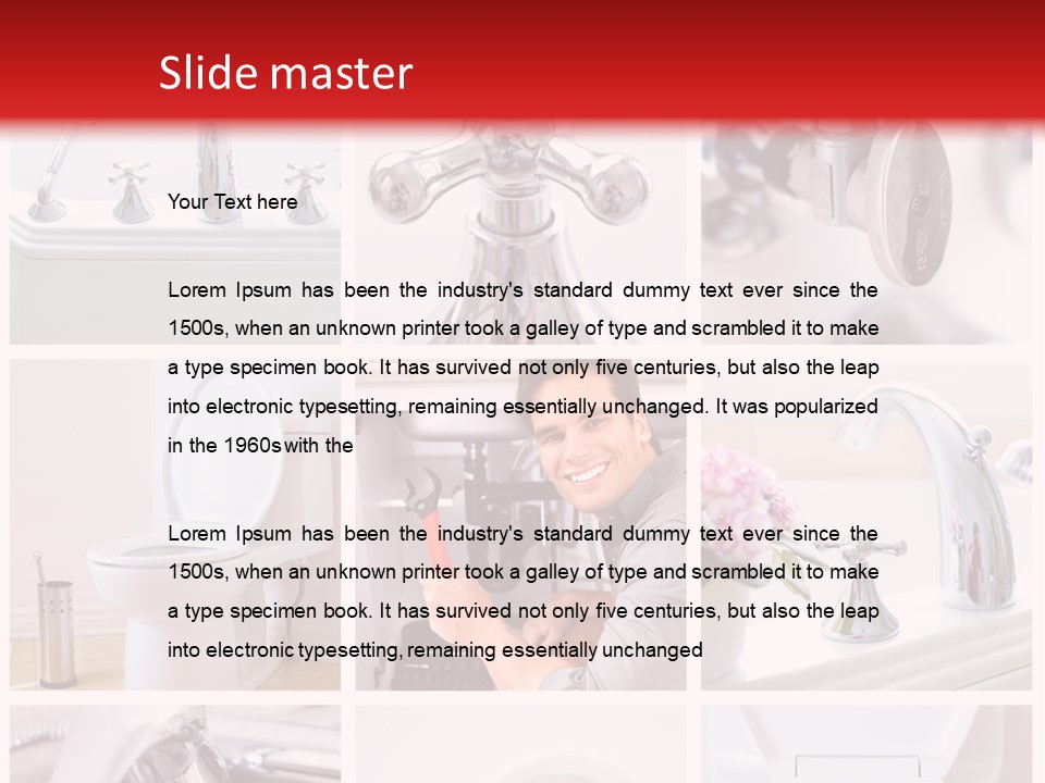 Installing Sink Bath PowerPoint Template