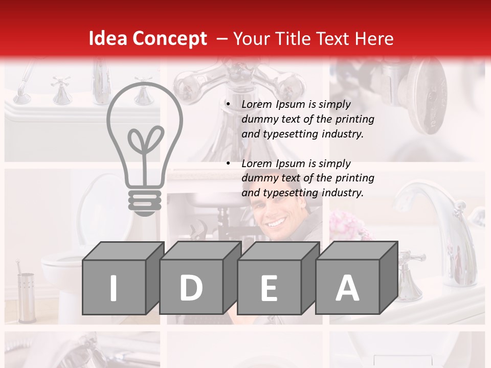 Installing Sink Bath PowerPoint Template