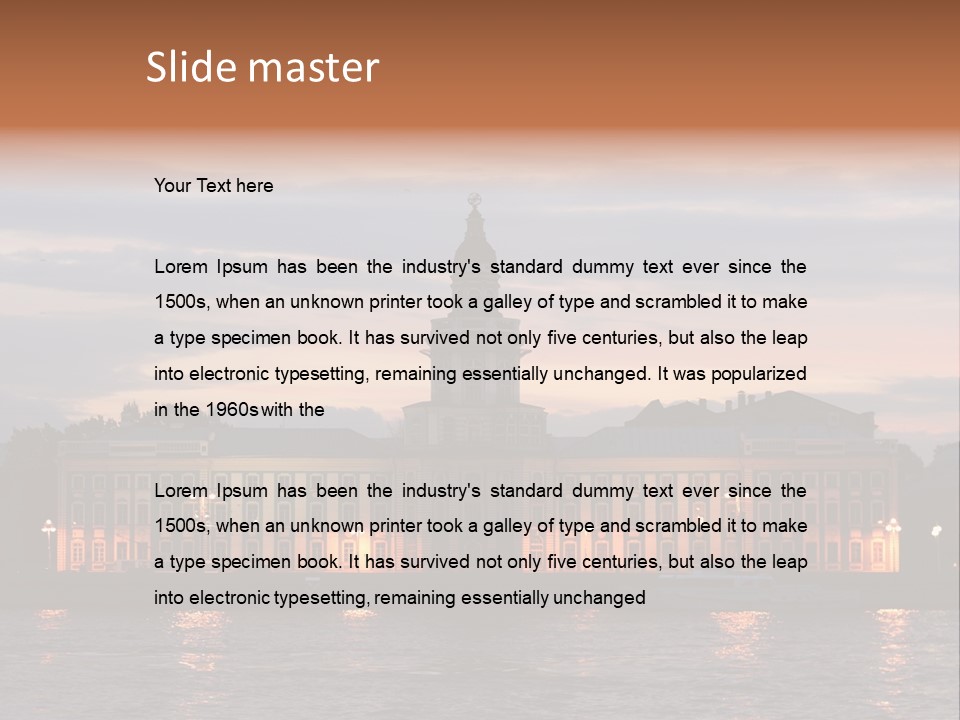 City Neva Night PowerPoint Template