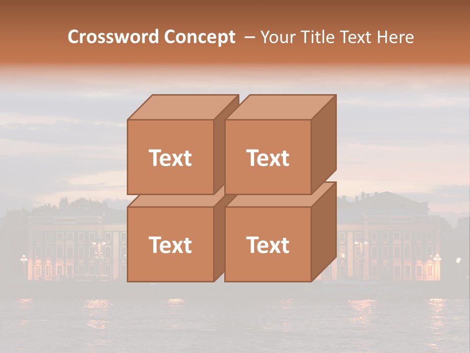City Neva Night PowerPoint Template